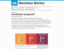 Tablet Screenshot of monsieur-becker.de